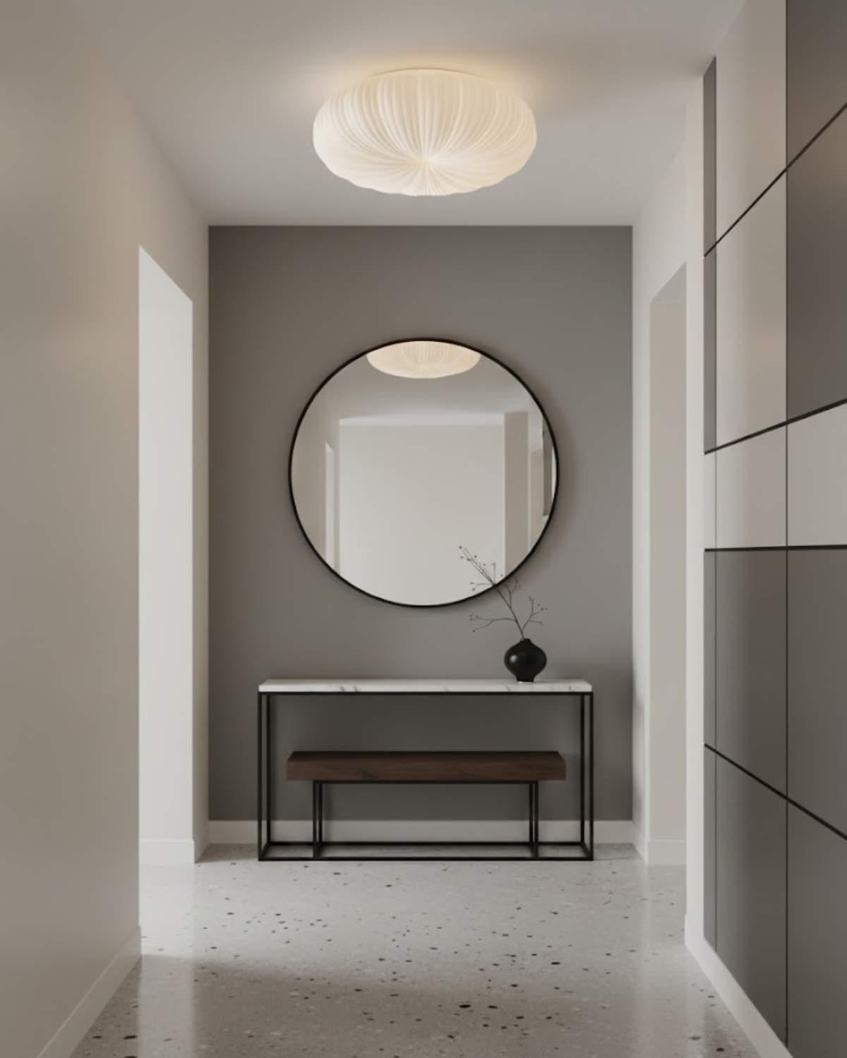 Lampe de plafond sculpturale moderne avec LED intégrée – éclairage design rond en 23, 40 et 50 cm | Restfield