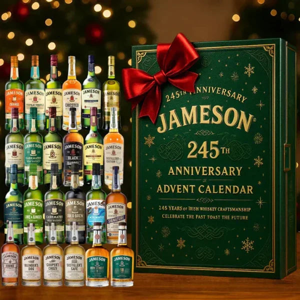 Adventskalender mit Whisky-Miniaturen, 24 Tage, festliche Weihnachtsdekoration, Sammlergeschenk für Whisky-Liebhaber | Sansoti