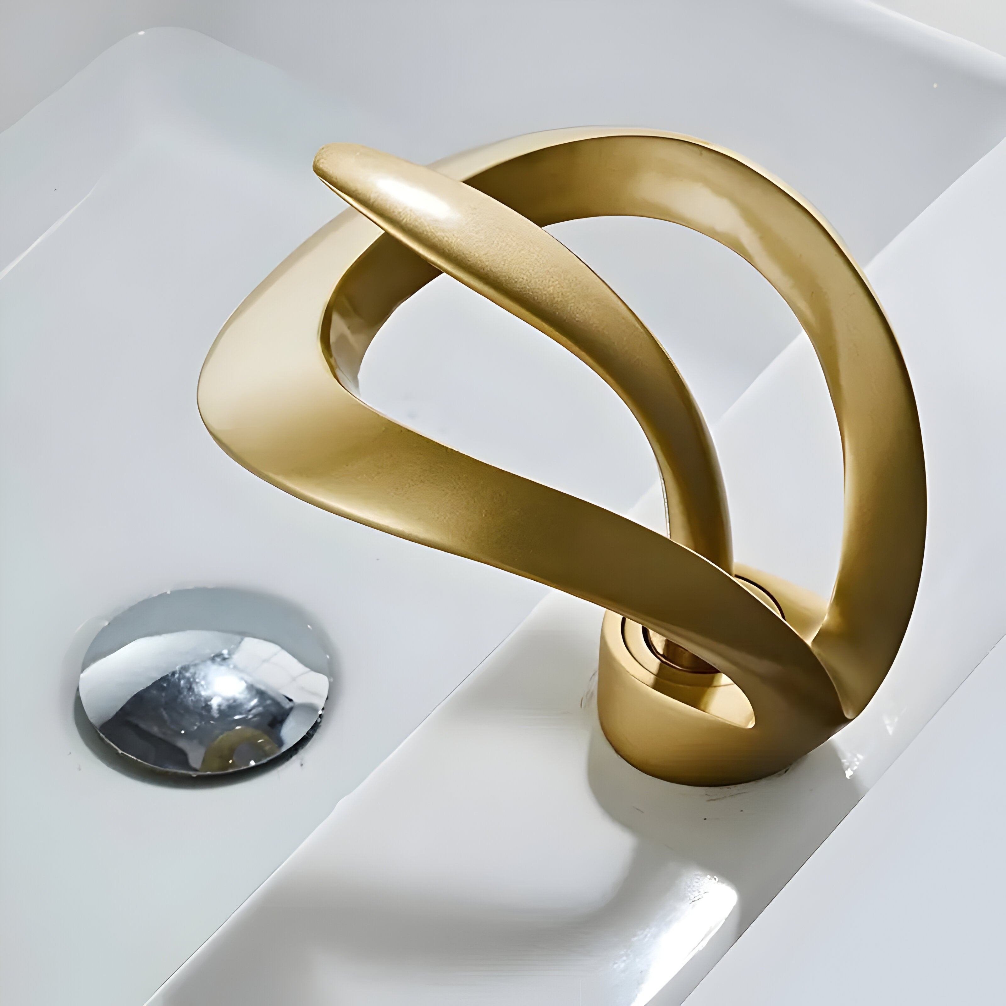 Waschtischarmatur Design Wasserfall Mischbatterie Messing Modern | Restfield