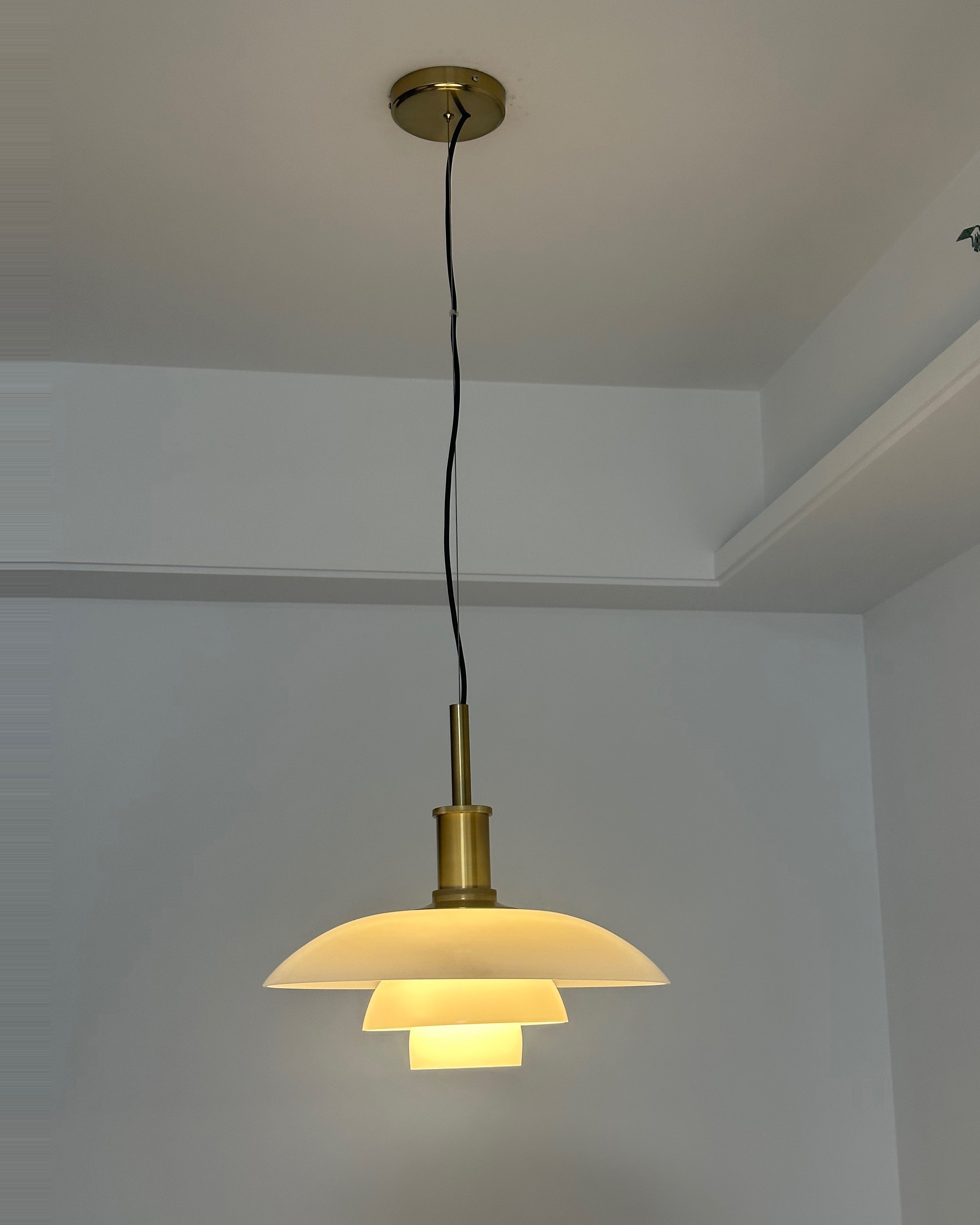 Hanglamp Glas Rond Scandinavisch Wit LED Woonkamer Eetkamer Slaapkamer Modern | Sansoti