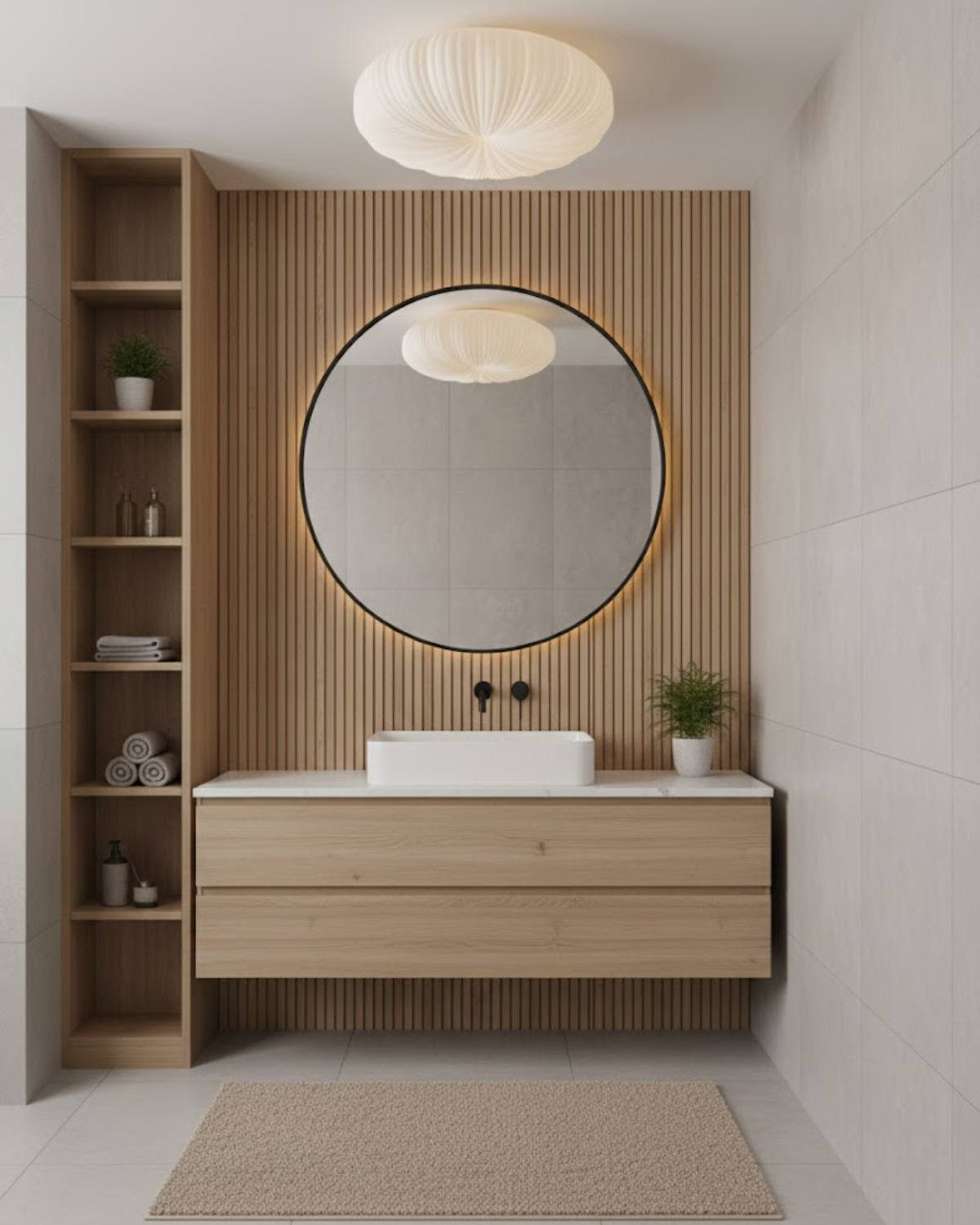 Lampe de plafond sculpturale moderne avec LED intégrée – éclairage design rond en 23, 40 et 50 cm | Restfield