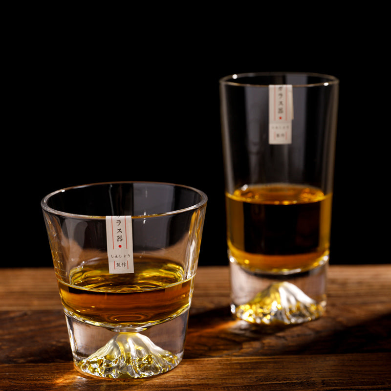 Kristallen Whiskyglazen Set Handgemaakt met Houten Cadeaubox 300-400ml Japans Vakmanschap voor Whisky Liefhebbers Tumbler Luxe Drinkglazen | Sansoti