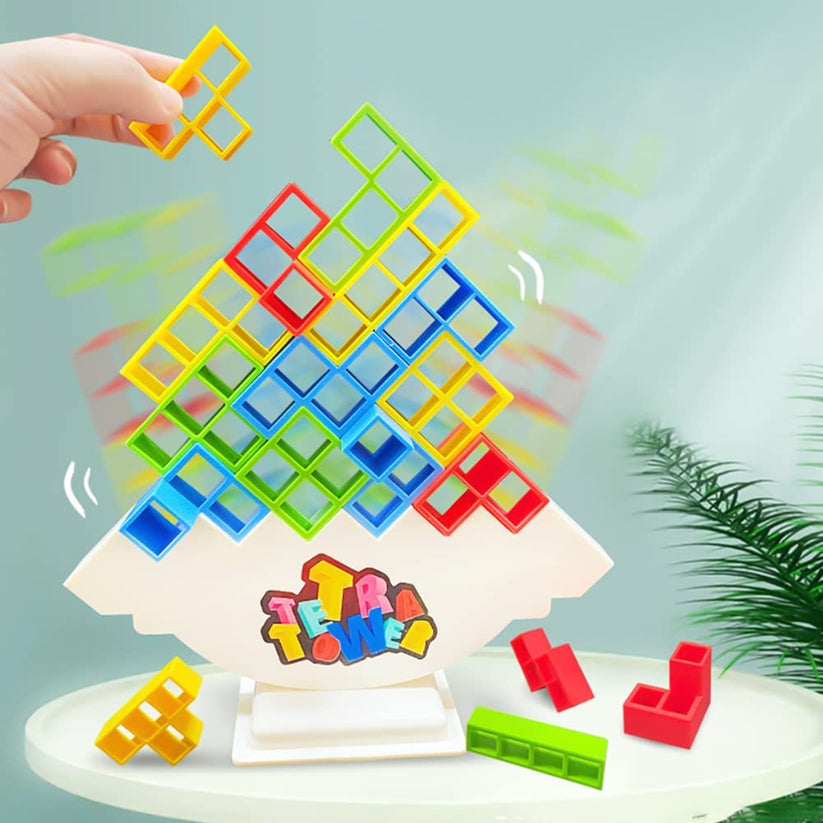 Houten Balans Stapelblokken Set Tetris Toren Evenwichtsspel Educatief Speelgoed Fijne Motoriek Kinderen Families Thuis | Sansoti