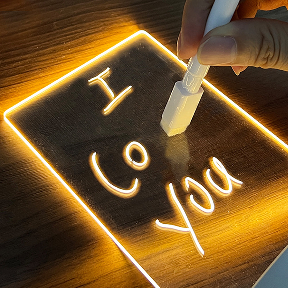 Schrijfbaar Nachtlampje met LED-Verlichting – Creatief Memobord voor Berichten en Notities | Sansoti
