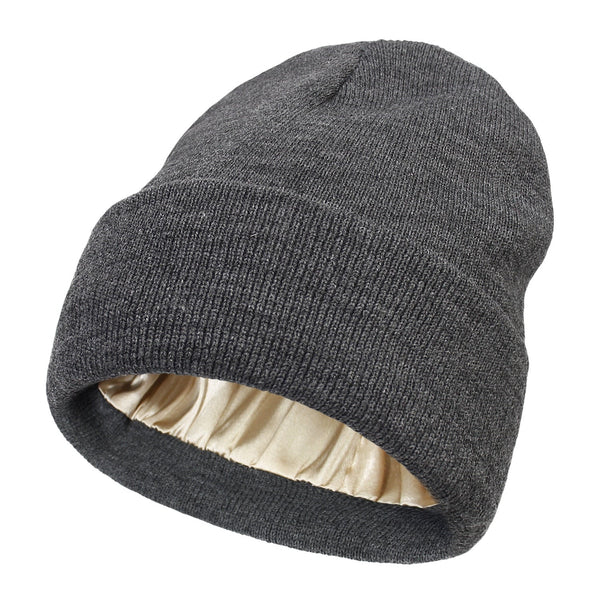 Zijden Wintermuts Dames Wol Voering Haarbescherming Ademend Windbestendig Warm Winteraccessoire Mode | Sansoti