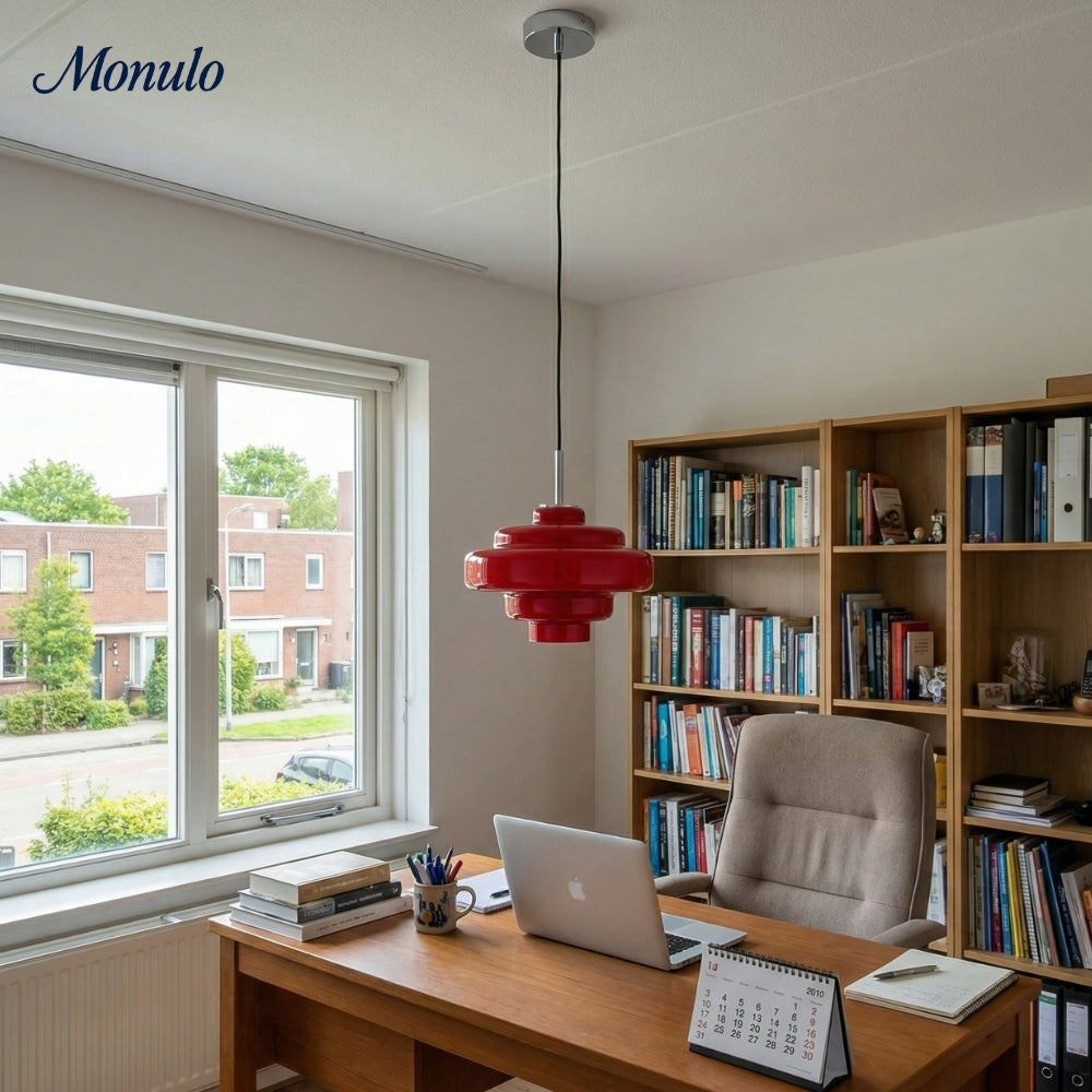 Gekleurde Glazen Hanglamp met Verstelbare Ophanging – Moderne Lichtpunt voor Eetkamer Keuken Woonkamer | Sansoti