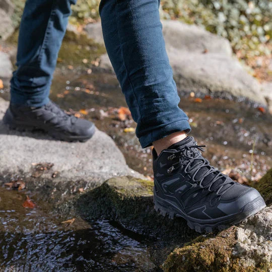 Wandellaarzen Uniseks Hoog Waterafstotend Demping Grip Leer Mesh Outdoor Hiking Enkelhoog Trekking Wandelschoenen | Sansoti