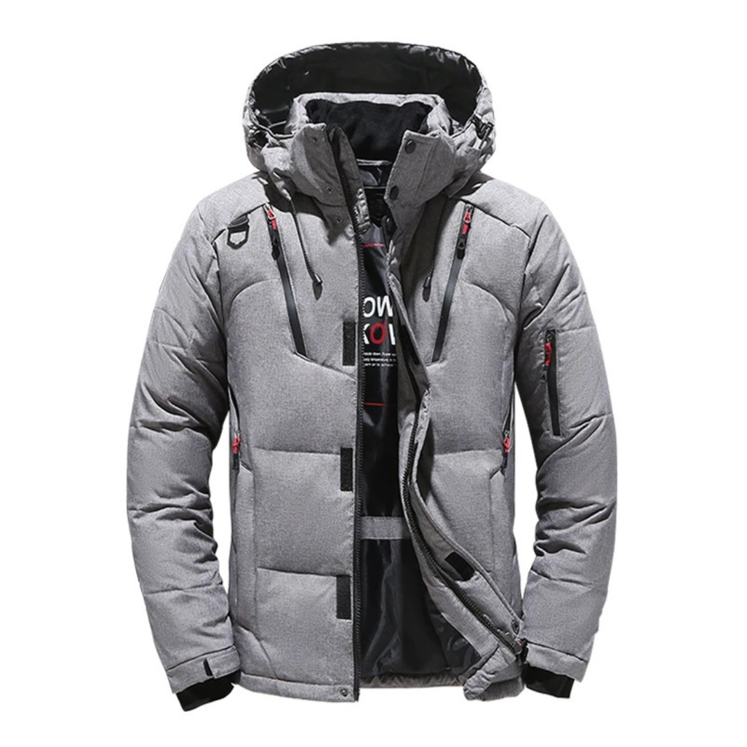 Gesteppte Winterjacke mit abnehmbarer Kapuze, winddicht, dick gefüttert, für Herren und Damen, warm, lässig, lange Ärmel | Sansoti