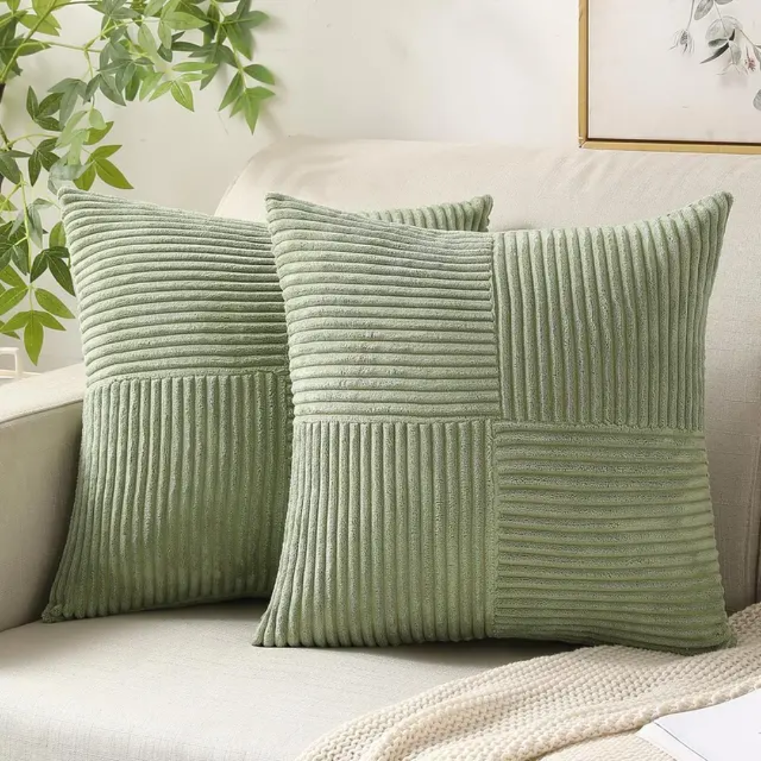 Samt-Zierkissen 45x45 cm mit Reißverschluss für Sofa und Bett Dekoratives Kissen Wohnzimmer Schlafzimmer | Sansoti