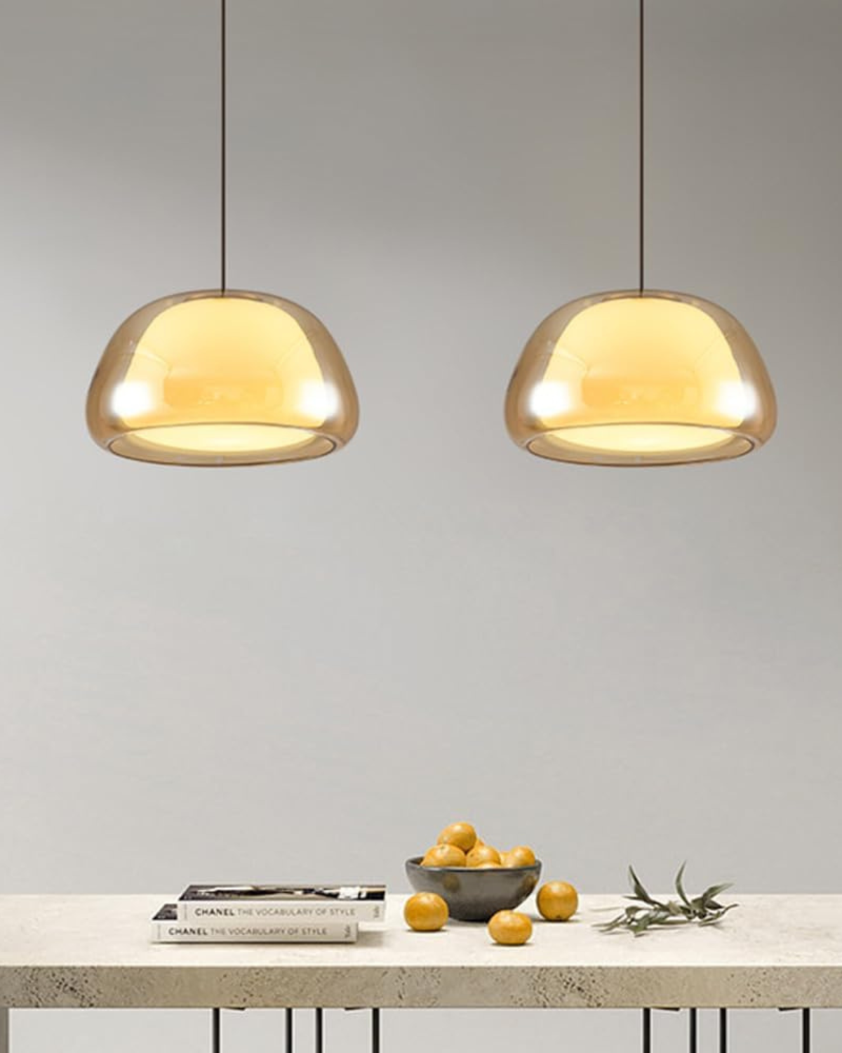 Luxe Glazen Hanglamp Met Mat En Transparant Glas In Minimalistisch Japandi Design | Sansoti