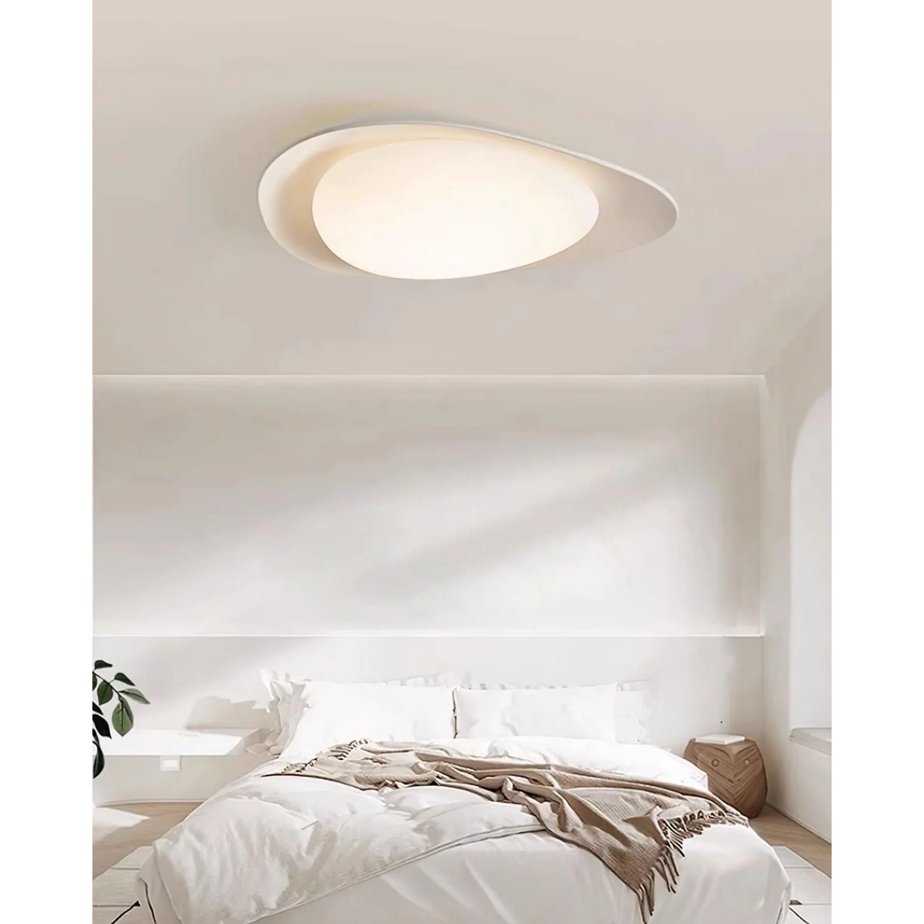 LED Plafondlamp Bladvorm Resin Groen Woonkamer Slaapkamer Eetkamer Organische Plafondlamp Scandinavisch Interieur | Sansoti