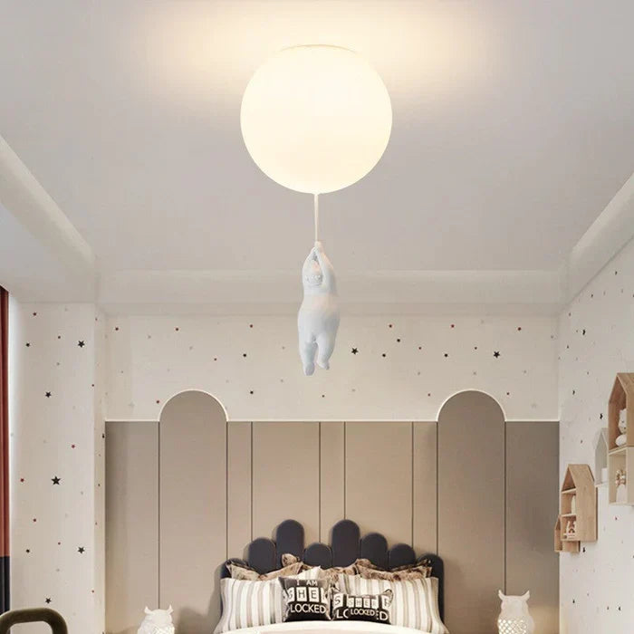 Plafondlamp Kinderkamer Beer Ballon Warm Wit LED Speels Design 15-25cm Decoratief Sfeerverlichting Babykamer | Sansoti