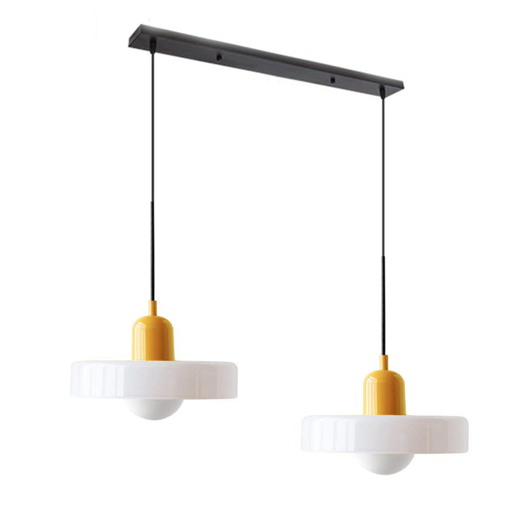 Luccon Doppelte Hängeleuchte Glas G9 35 cm Modern Esstisch Wohnzimmer Design Beleuchtung | Restfield