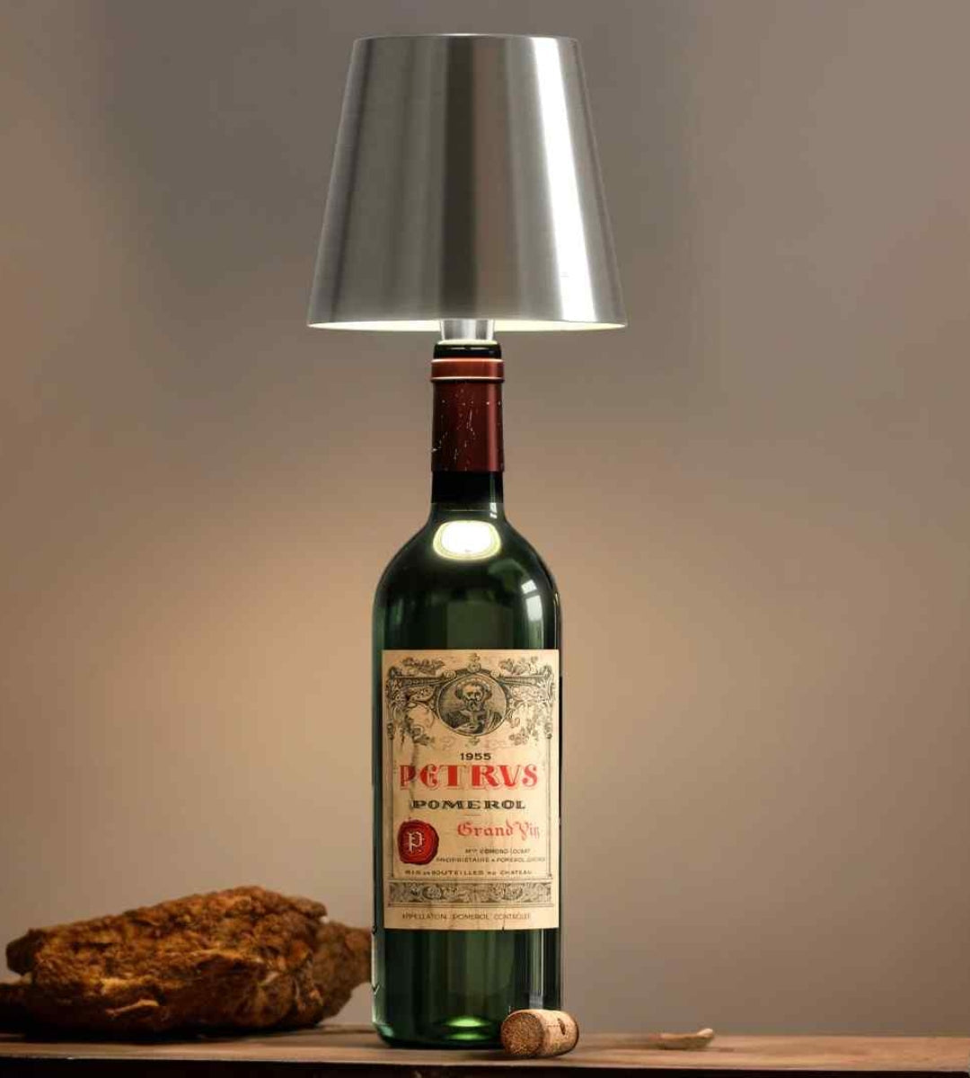 Flesverlichting LED Oplaadbaar Aluminium Warmwit Sfeerlamp USB-C Design Interieur Decoratief Tafellamp | Sansoti