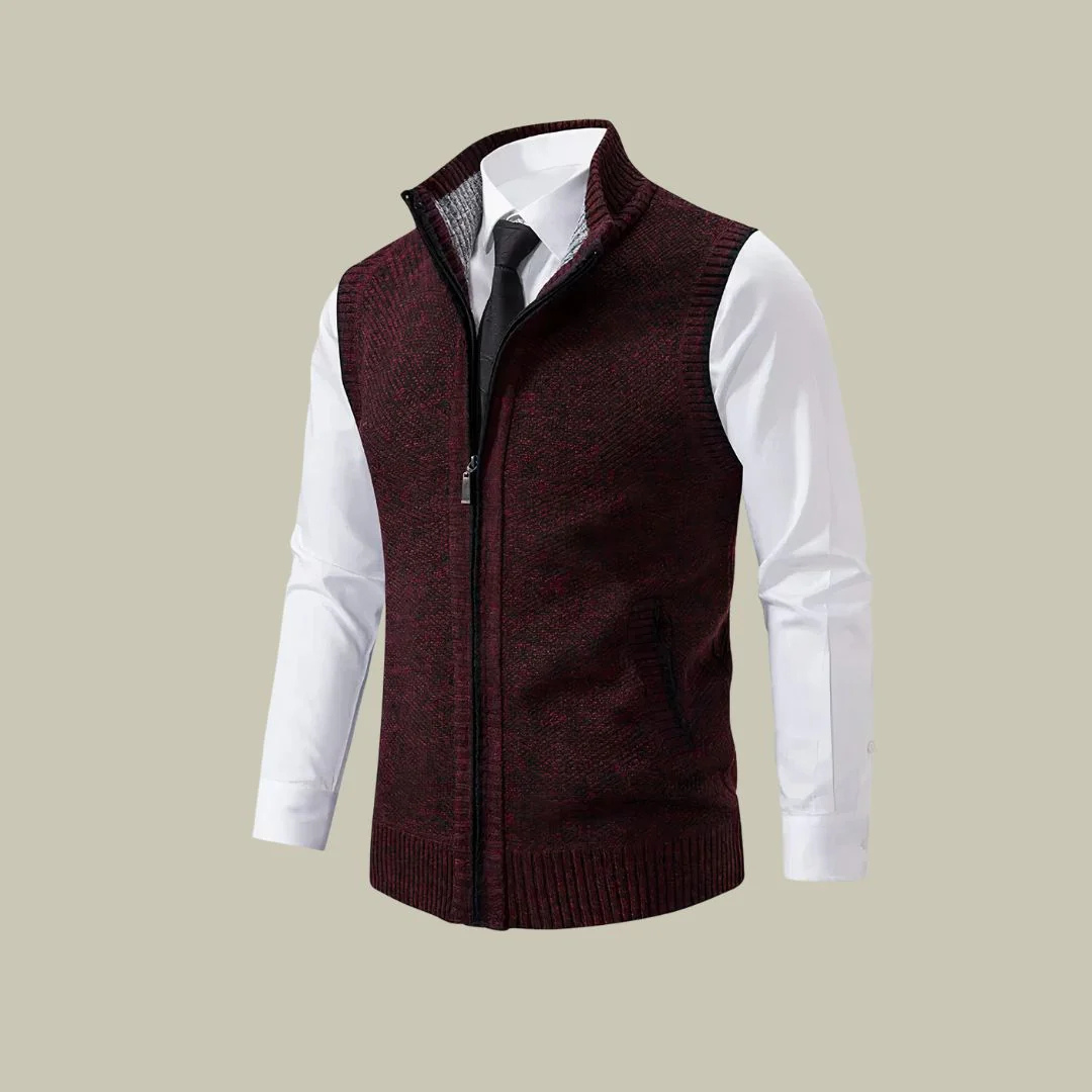 Gilet isolant sans manches pour homme avec fermeture éclair, chaud pour l'hiver, l'automne et le printemps, superposition, décontracté et outdoor | Sansoti