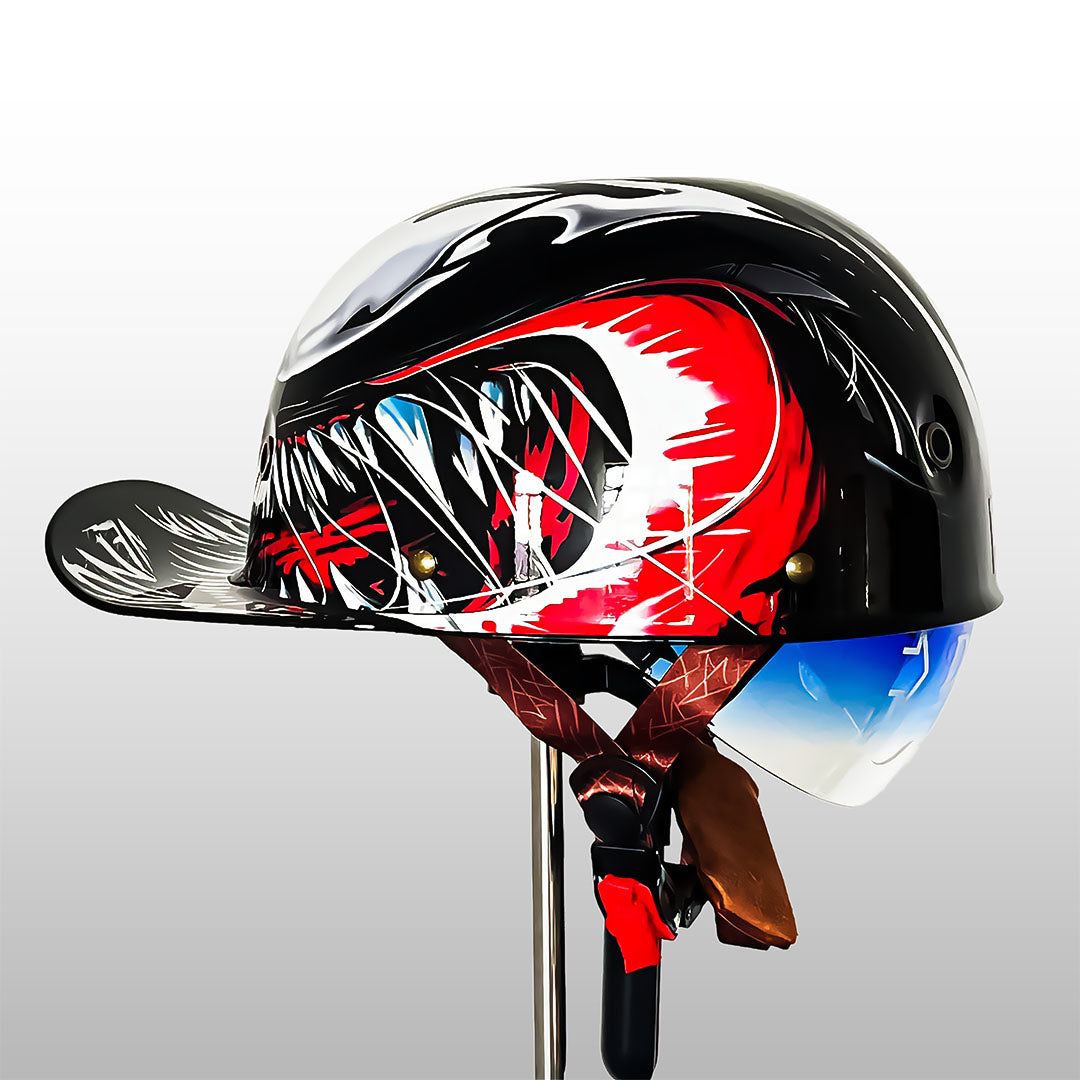 Motorhelm Halfopen Baseball Stijl DOT ECE Gecertificeerd Dagelijks Rijden Veiligheid Comfort Bescherming | Sansoti