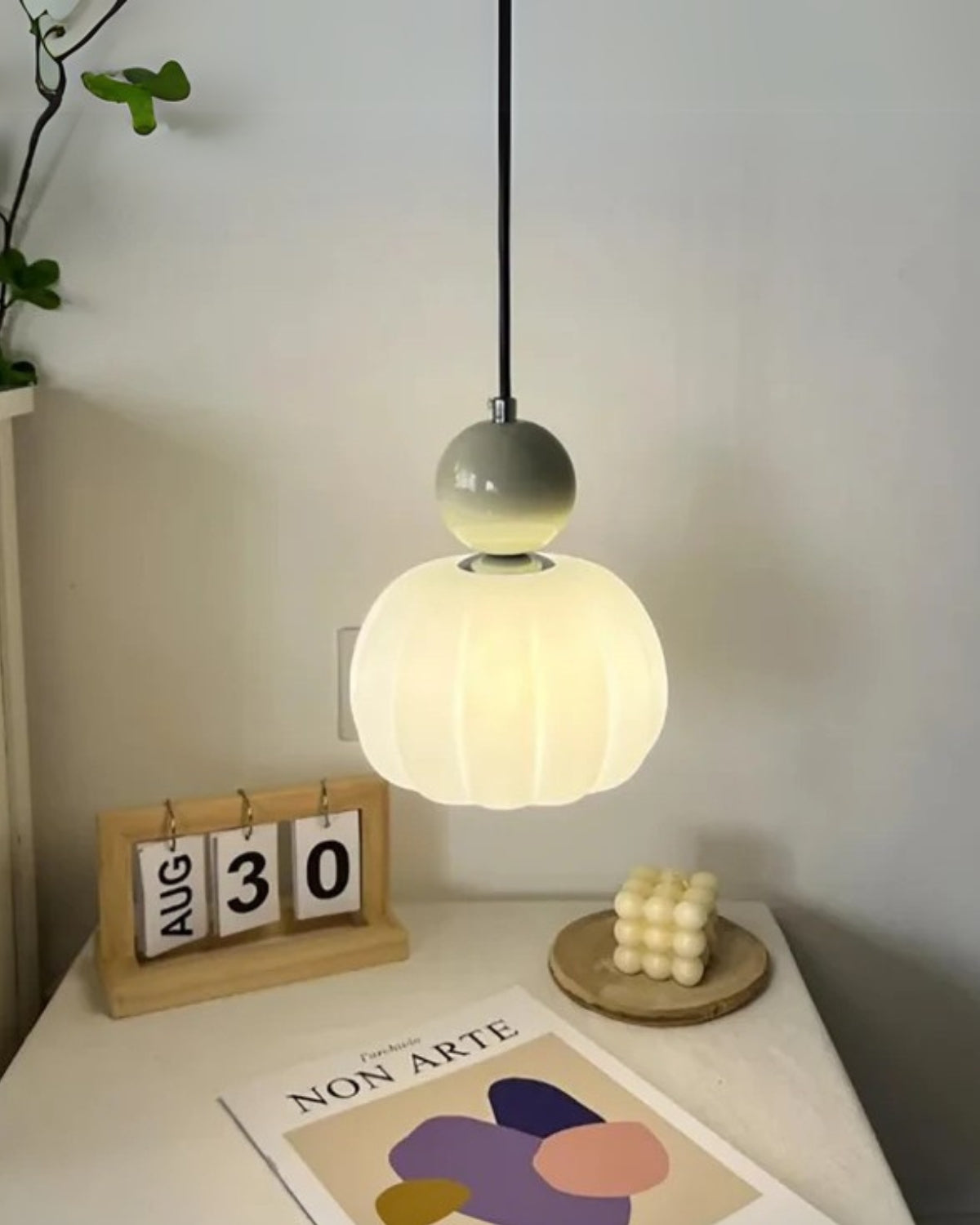 Art Deco Hanglamp Sculptuur met Warme Gloed voor Woonkamer Eetkamer | Sansoti