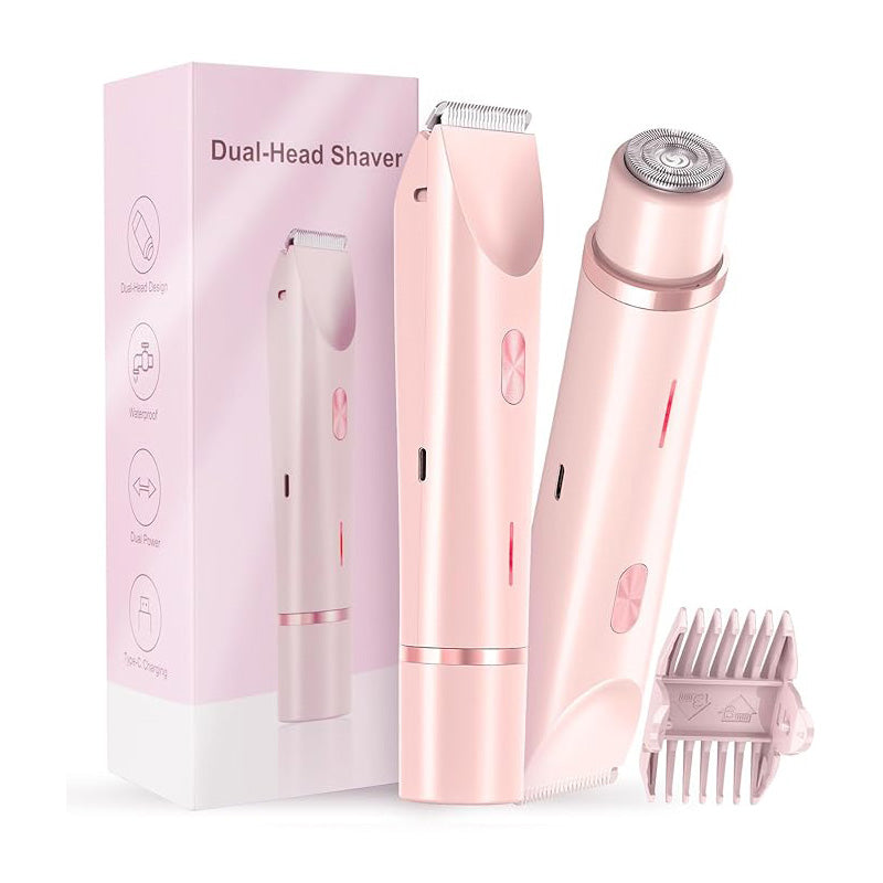 Precisie Trimmer voor Gezicht Oksels Bikinizone – Waterbestendig Oplaadbaar Dubbele Kop | Sansoti