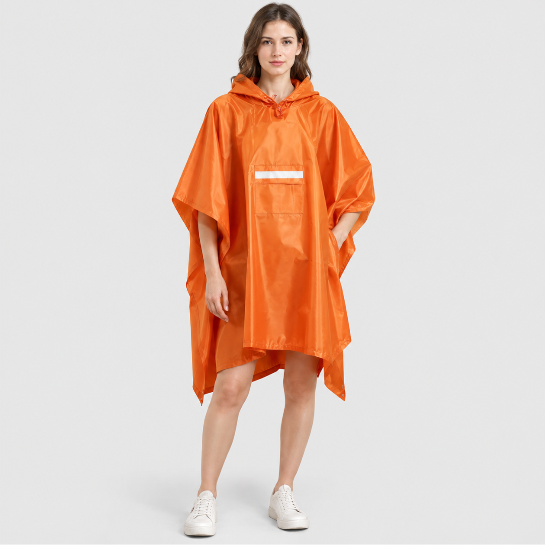 Regenponcho voor Volwassenen met Opbergtas Verstelbare Capuchon Waterafstotend Outdoor Wandelen Festival Camping | Sansoti