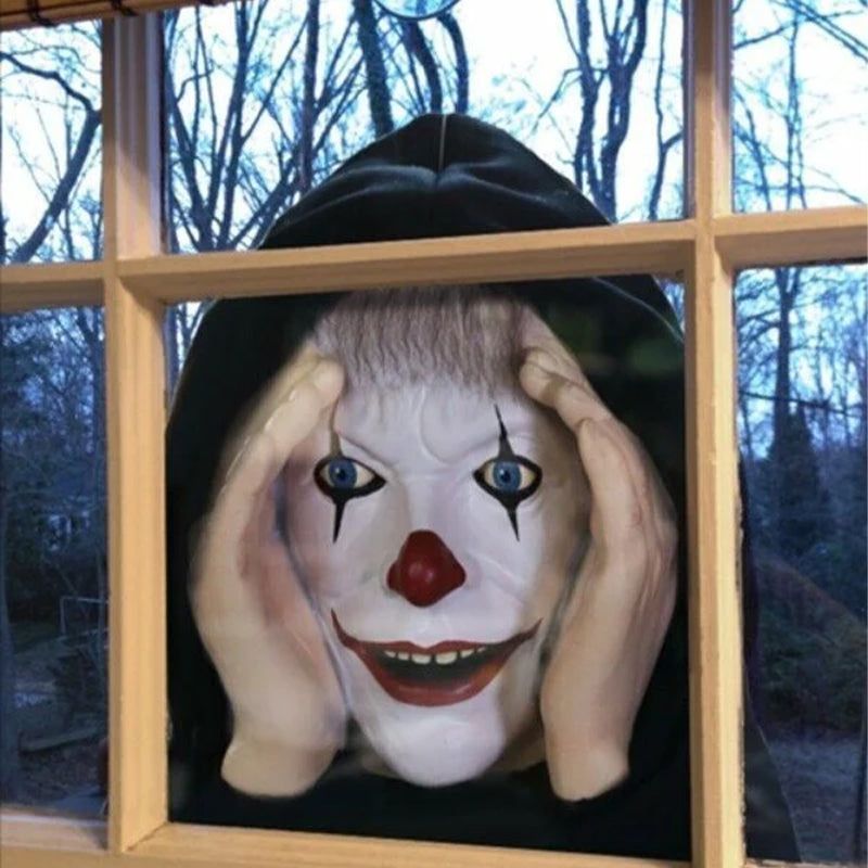 Halloween Raamdecoratie Glurende Ogen met Enge Silhouetten voor Griezelfeest Spookhuis Horror Themafeest | Sansoti