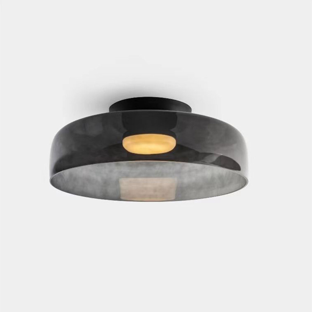 Design Glazen Plafondlamp met Gelaagde Structuur — Elegant Lichtspel voor Eetkamer, Woonkamer en Slaapkamer | Sansoti