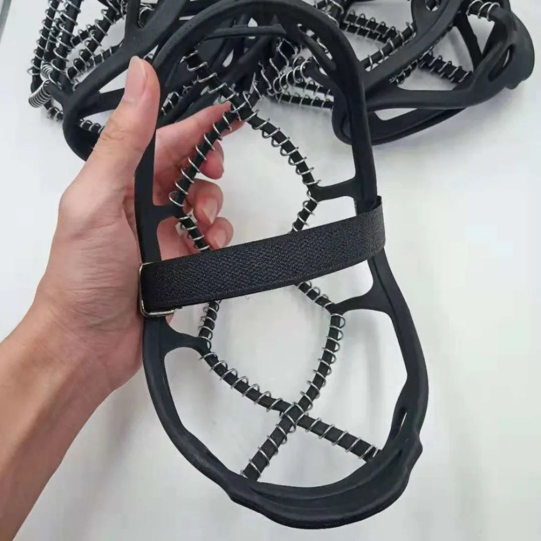 Crampons antidérapants pour chaussures avec spirales en acier pour marcher en toute sécurité sur la glace et la neige, en extérieur, adhérence universelle | Sansoti
