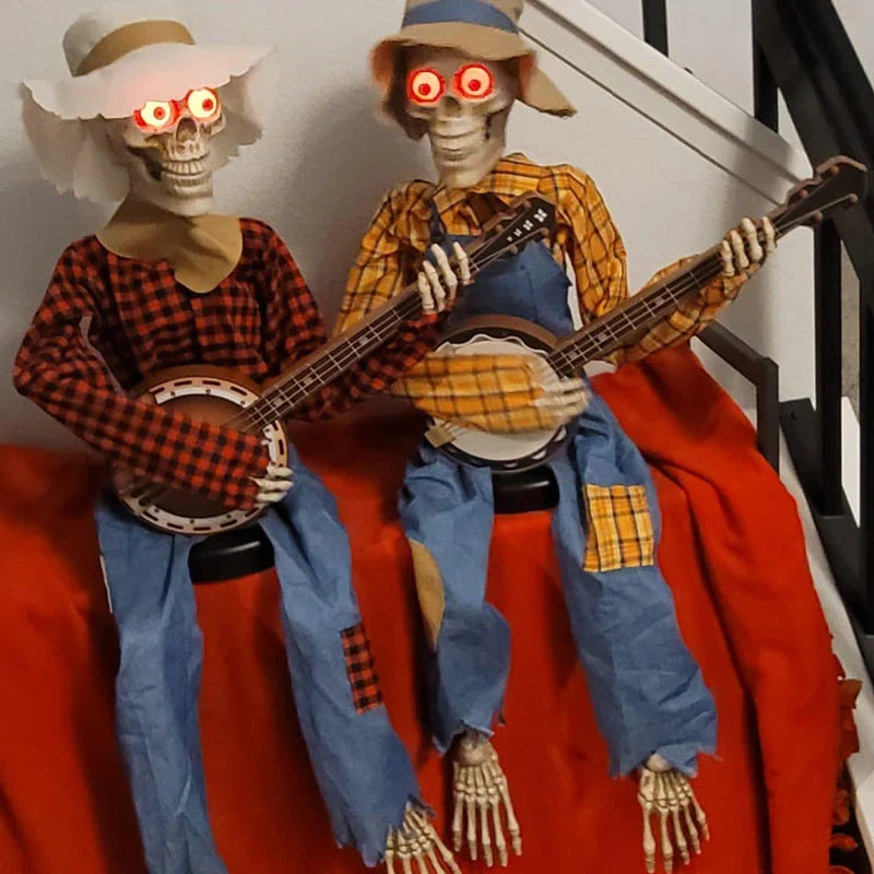Geanimeerde Skeletfiguren met Bewegingssensor Geluid en Muziek voor Halloween Feest Decoratie Thema Party | Sansoti
