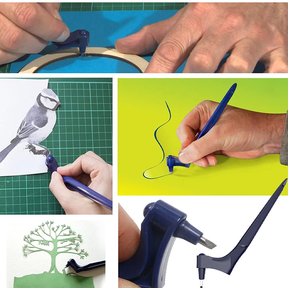 Cutter rotatif à 360° pour papier et film, outil de précision avec manche en forme de stylo pour scrapbooking et loisirs créatifs | Sansoti