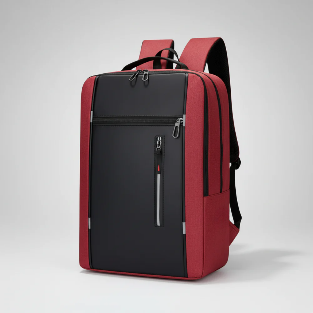 Waterdichte Laptoptas 15,6 Inch met USB Poort Zwart Grijs Blauw Rood Zakelijke Rugzak Studententas Reizen | Sansoti
