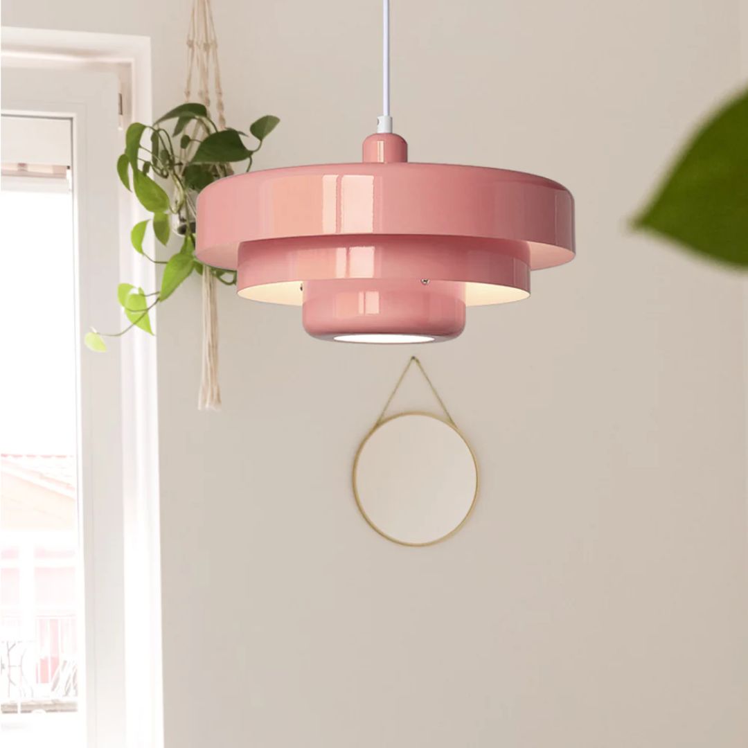 Hängeleuchte Metall Geschichtet Ø35cm Orange E27 Esstisch Wohnzimmer Retro Design Beleuchtung Industriell Modern | Restfield