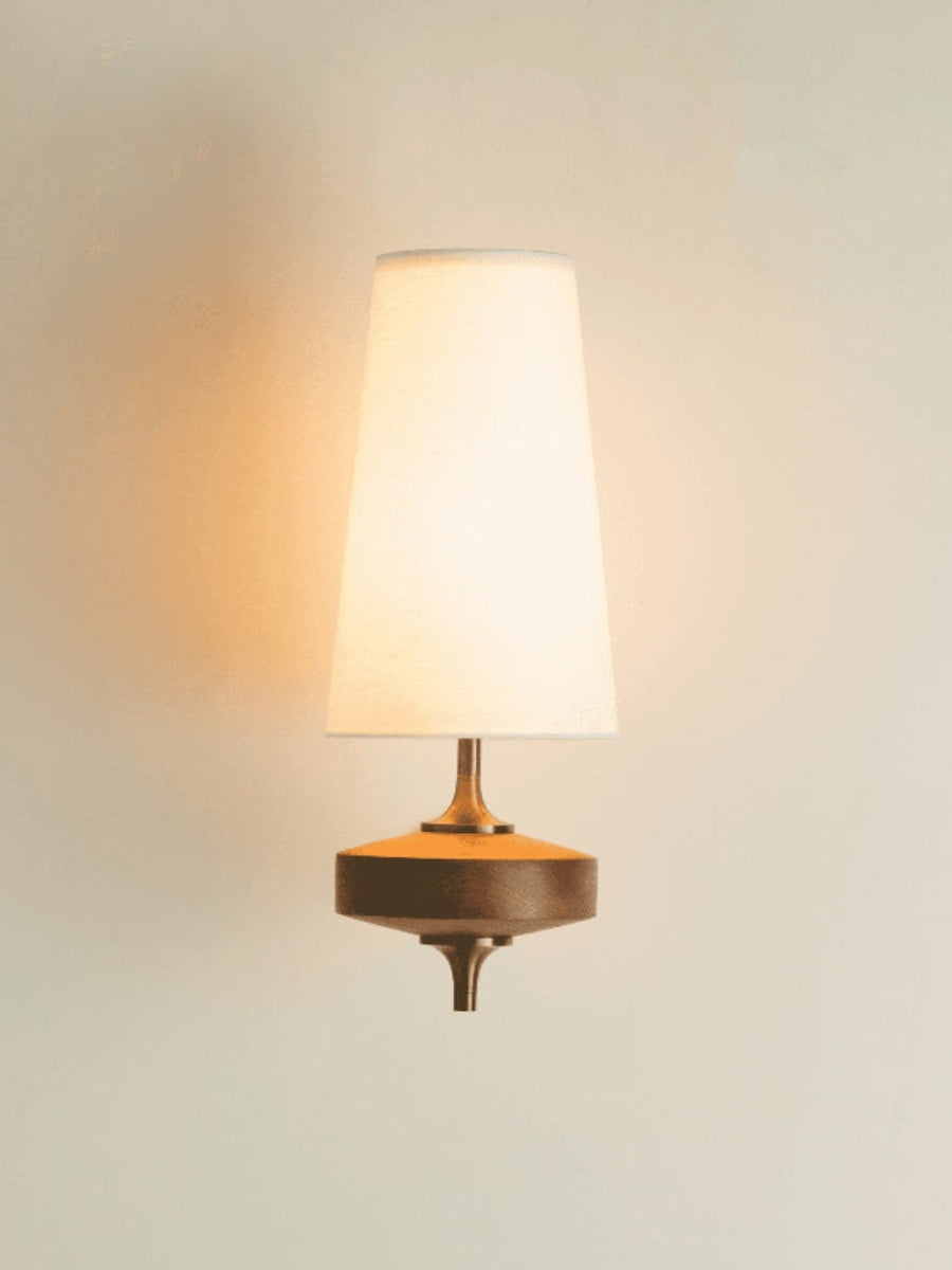 Retro Wandlamp met Stoffen Kap – Vintage Verlichting voor Slaapkamer | Sansoti