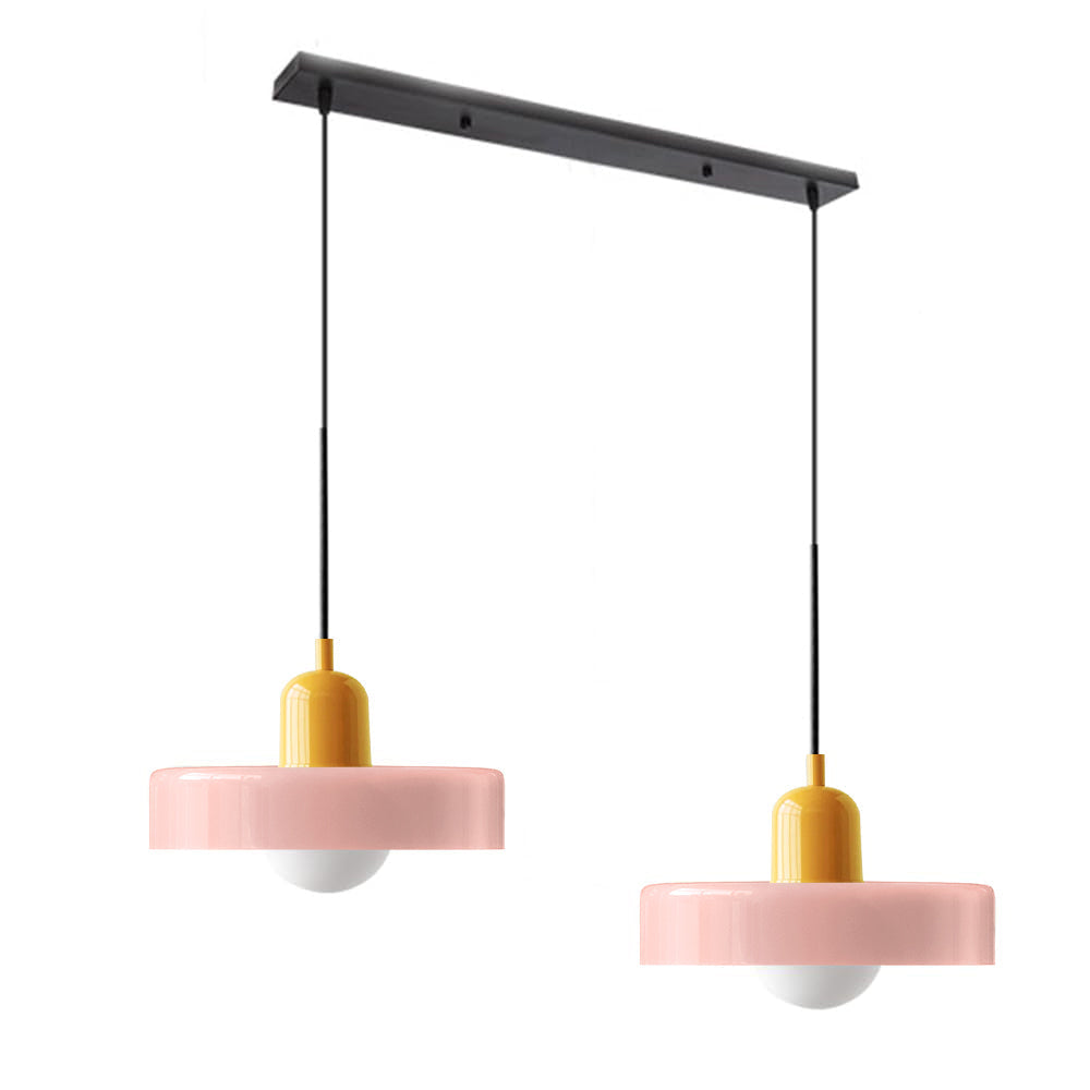 Luccon Doppelte Hängeleuchte Glas G9 35 cm Modern Esstisch Wohnzimmer Design Beleuchtung | Restfield
