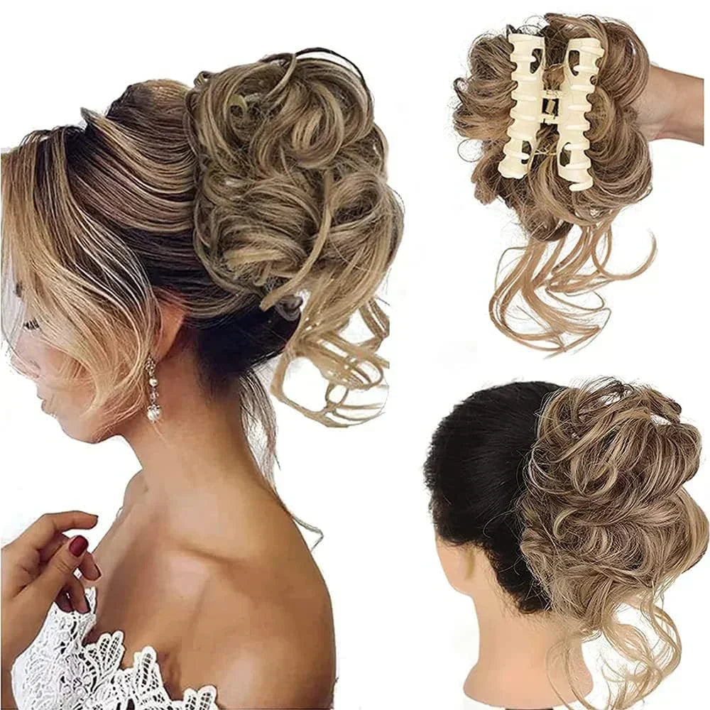 Clip-In Hair Bun met Krullen – Vollere Knot in Seconden zonder Styling | Sansoti