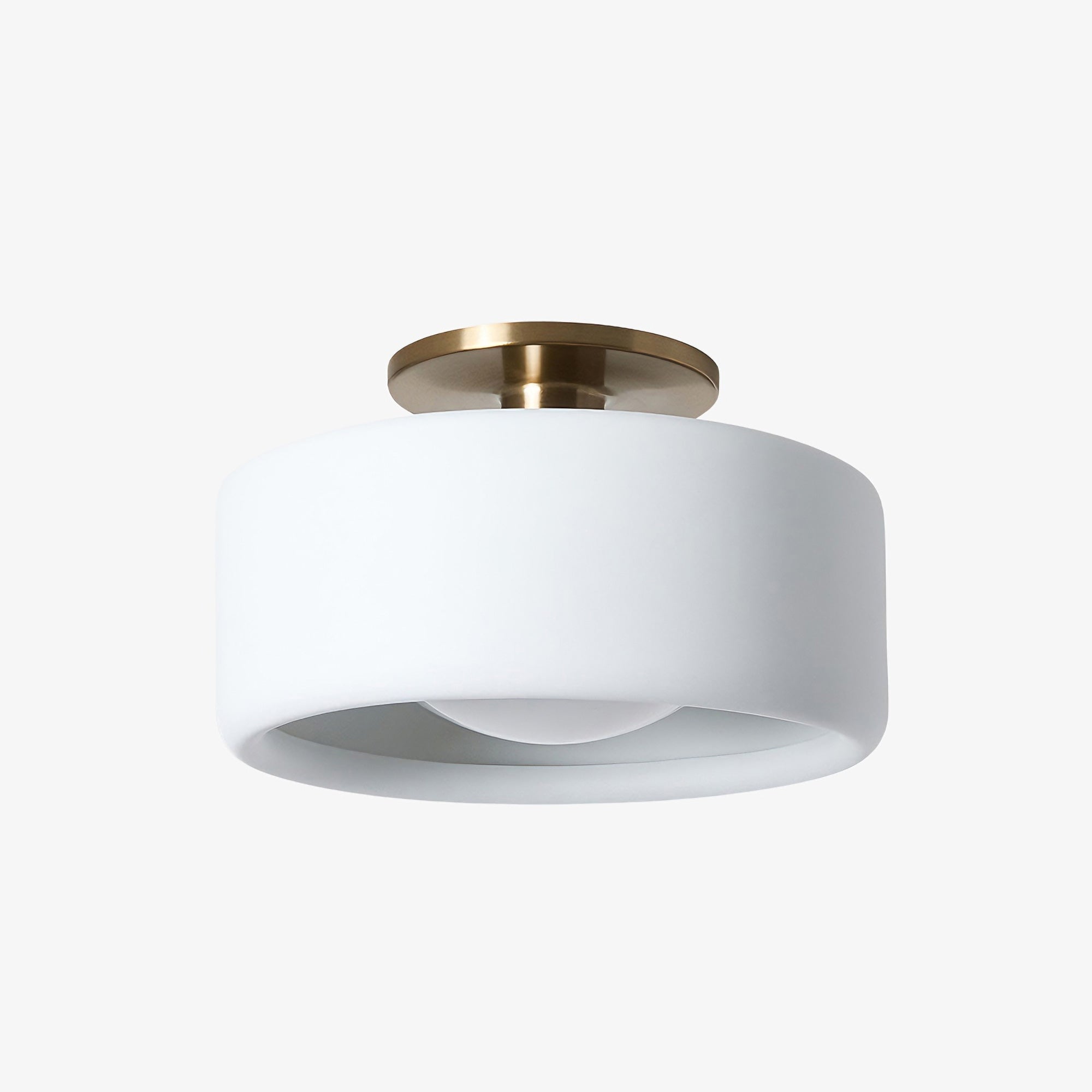 Keramische Plafondlamp Scandinavisch Design met Halfrond Porselein Kap | Sansoti