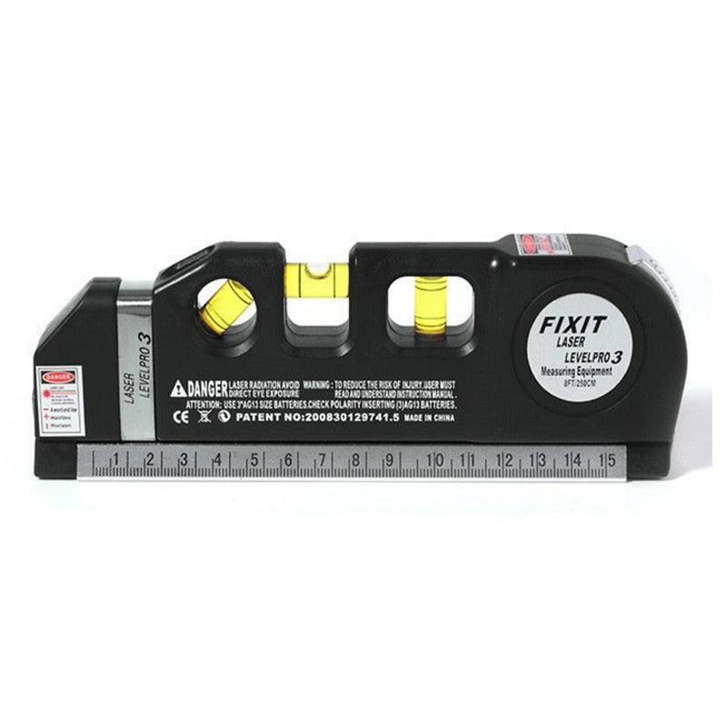 4-in-1 Multifunctioneel Lasermeetapparaat met Rolmaat en Waterpas – Precisie Meetgereedschap voor Doe-Het-Zelvers en Professionals | Sansoti