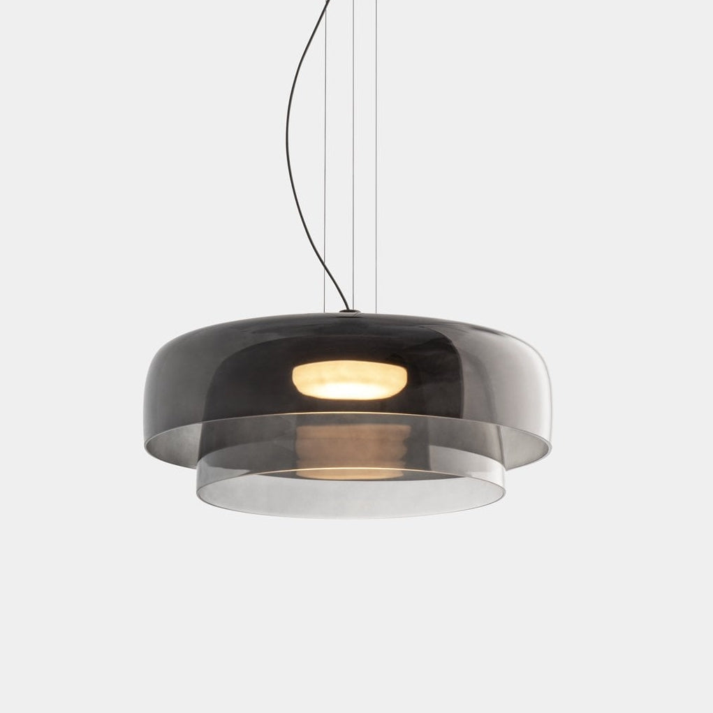 Hängelampe Glas Nordisches Design Geschichtet 1 2 3 Stufen Orange Grün Grau Esszimmer Küche Wohnzimmer Pendelleuchte Warmes Licht LED Einstellbar