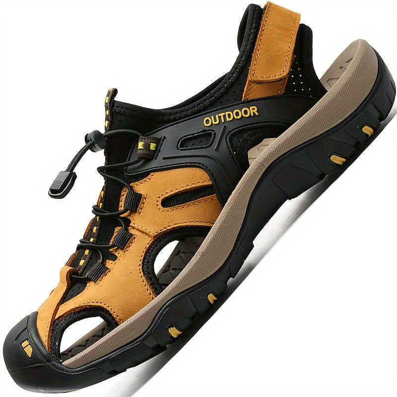 Ademende Herensandalen met Gesloten Neus – Elastische Band en Stevige Rubberzool voor Outdoor | Sansoti
