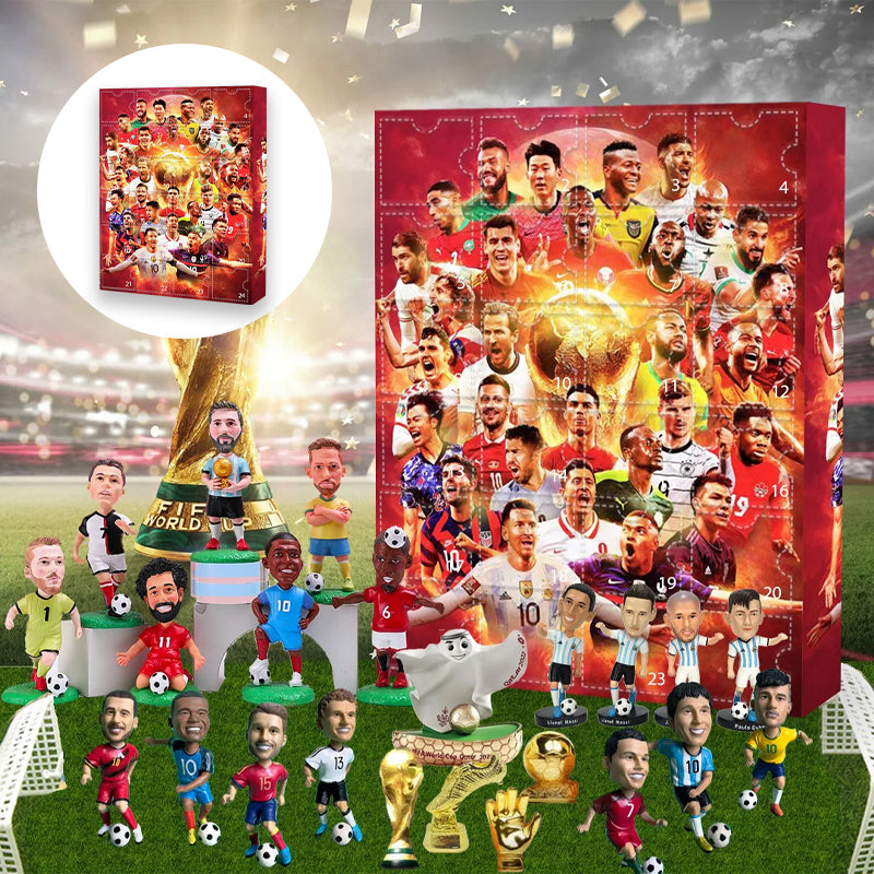 Soccer Advent Calendar 24 Miniature Player Figures Christmas Countdown Surprise Gift Set Kids' Toy | Sansoti