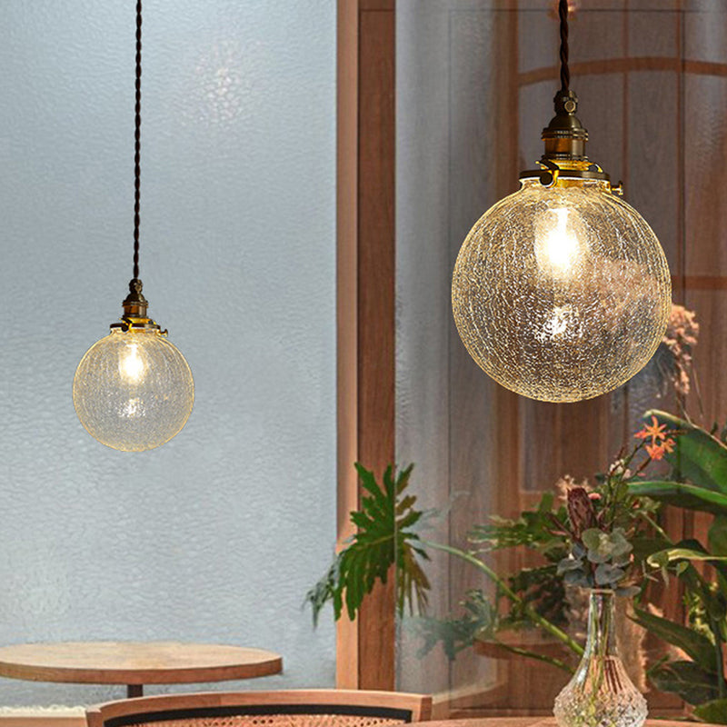 Suspension Verre Cristal Transparent Scandinave Rétro E27 15cm LED Salle à manger Salon Minimaliste | Restfield