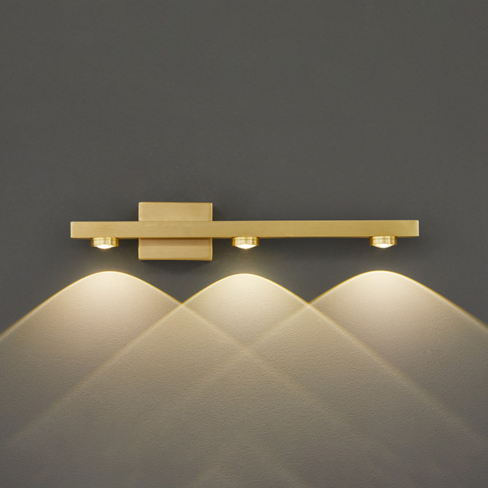 Linear LED Wall Light Metal Warm White Light Bathroom Bedroom Mirror Modern Interior Wall Lighting | Sansoti