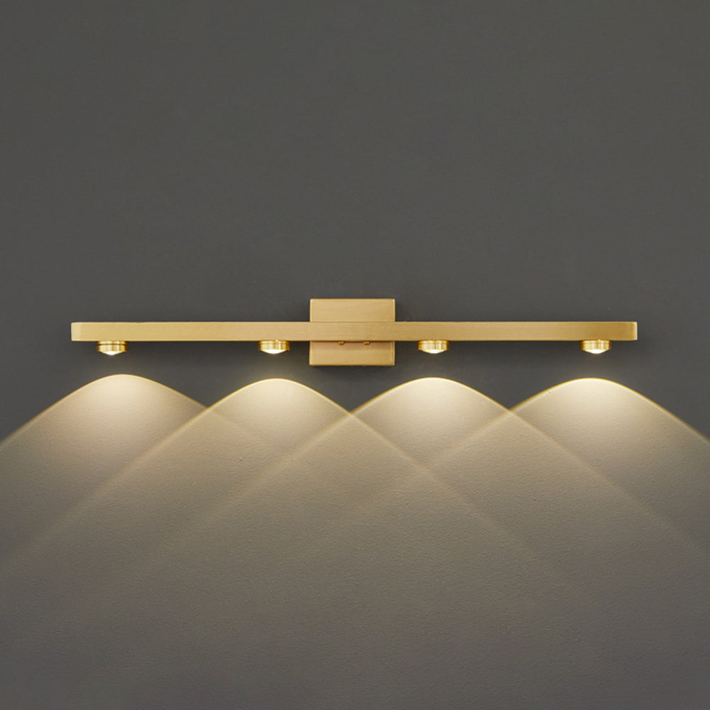 Linear LED Wall Light Metal Warm White Light Bathroom Bedroom Mirror Modern Interior Wall Lighting | Sansoti