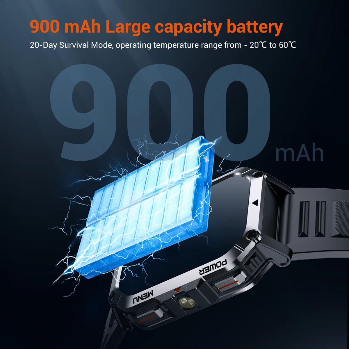 Sporthorloge GPS Outdoor met AI-Assistent LED-Zaklamp 120+ Trainingsmodi Waterdicht IP68 Multifunctioneel | Sansoti
