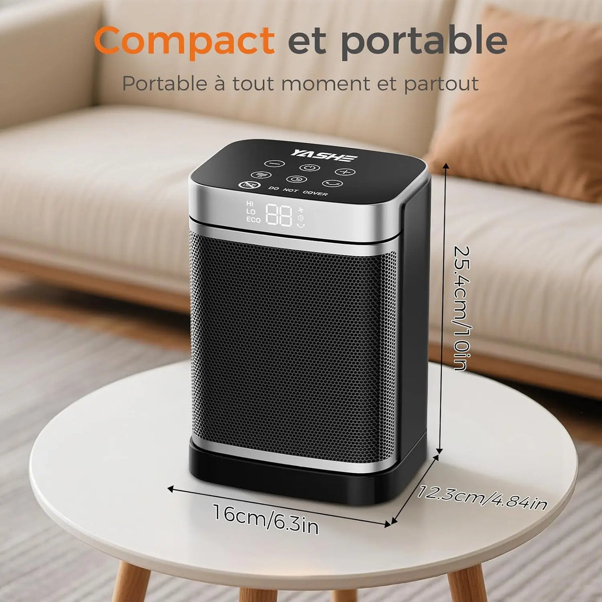 Ceramic Heater 1500W with Remote Control Timer Thermostat 70° Oscillation Energy-Efficient Space Heater | Sansoti