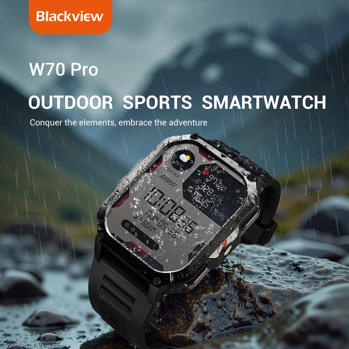 Sporthorloge GPS Outdoor met AI-Assistent LED-Zaklamp 120+ Trainingsmodi Waterdicht IP68 Multifunctioneel | Sansoti