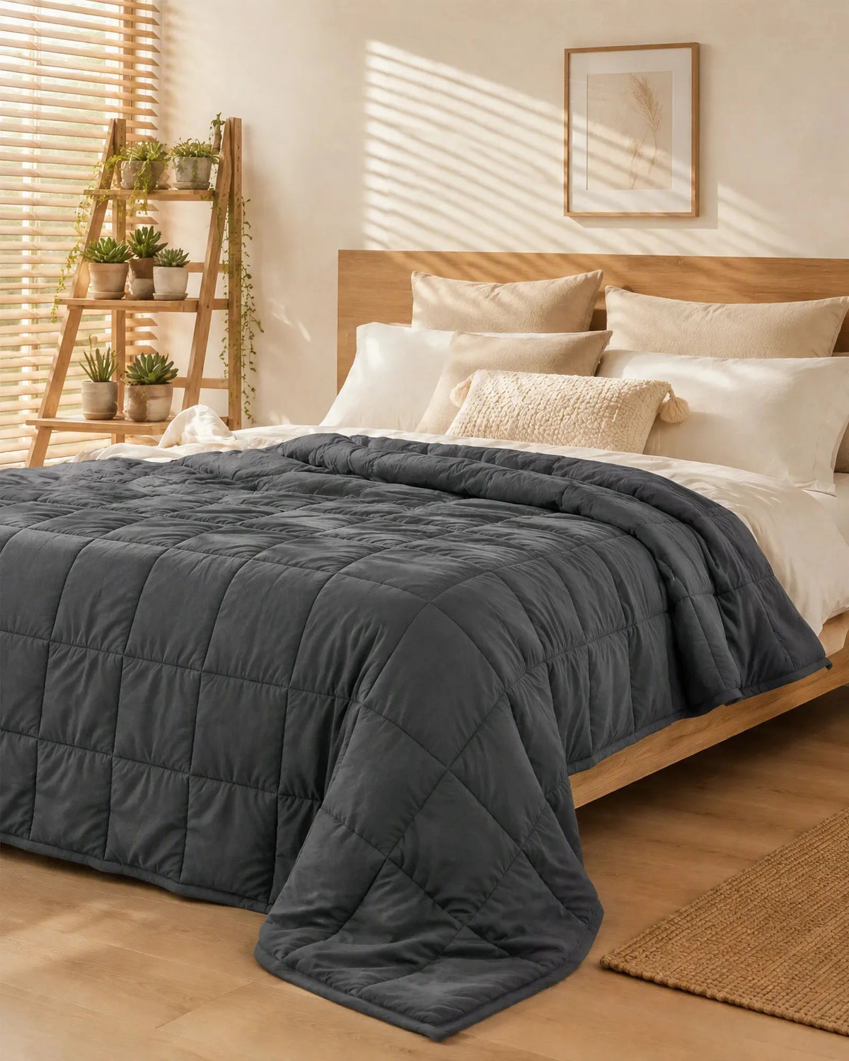 Weighted Therapy Blanket 4-8kg for Adults, Deep Sleep and Relaxation, Microglass Filling, Soft Polyester | Sansoti
