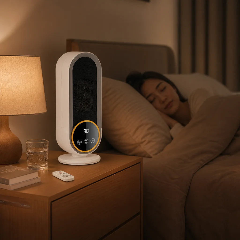 Portable Ceramic Heater Touch Control Tip-Over Protection Energy-Efficient Heating Quiet Operation | Sansoti
