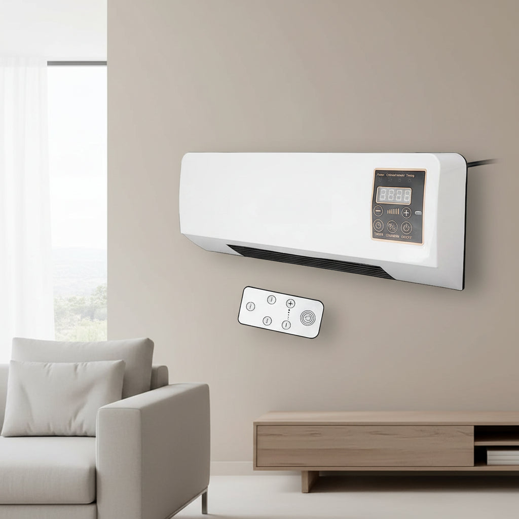 Mobiele Wandairco 4-in-1 Koeling Verwarming Ventilatie Ontvochtiging Stil Timer LCD Wit | Sansoti