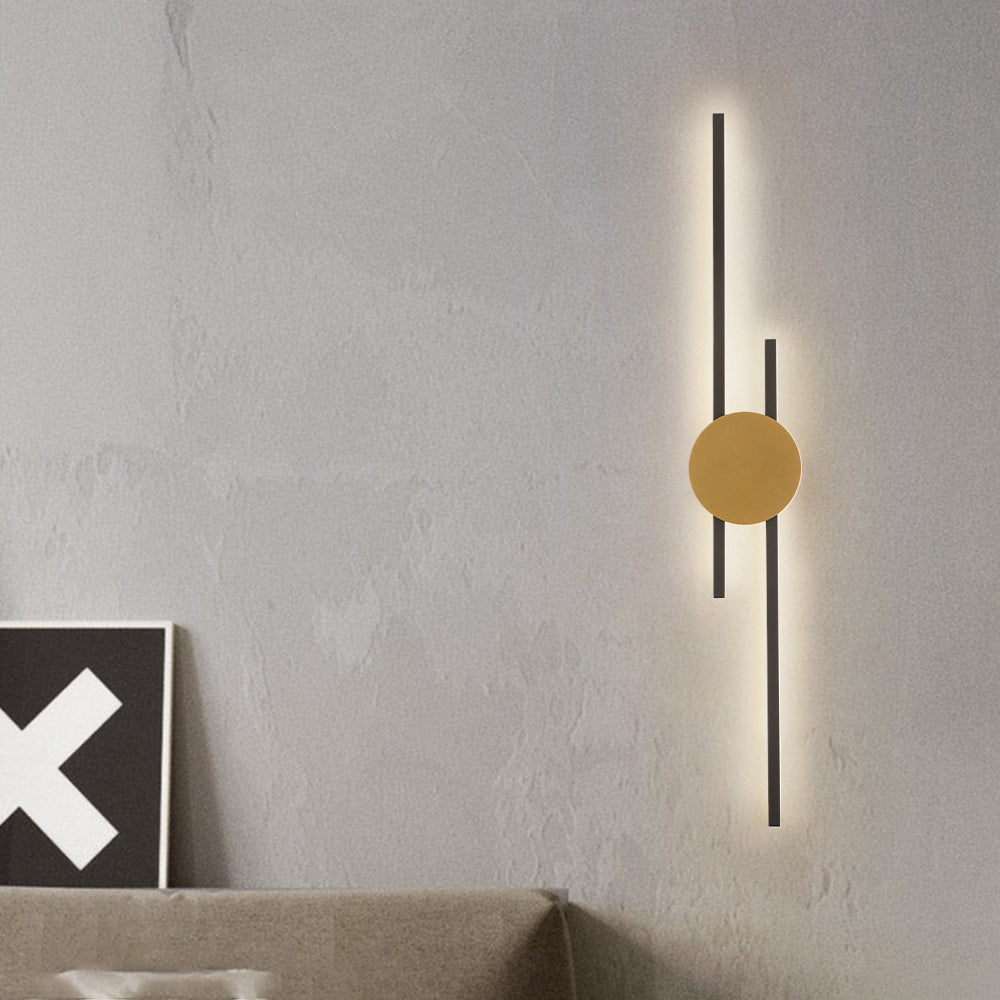 Moderne Wandleuchte mit linearem Design aus Metall und Acryl für Studio, Schlafzimmer, Wohnzimmer und Flur - LED | Sansoti