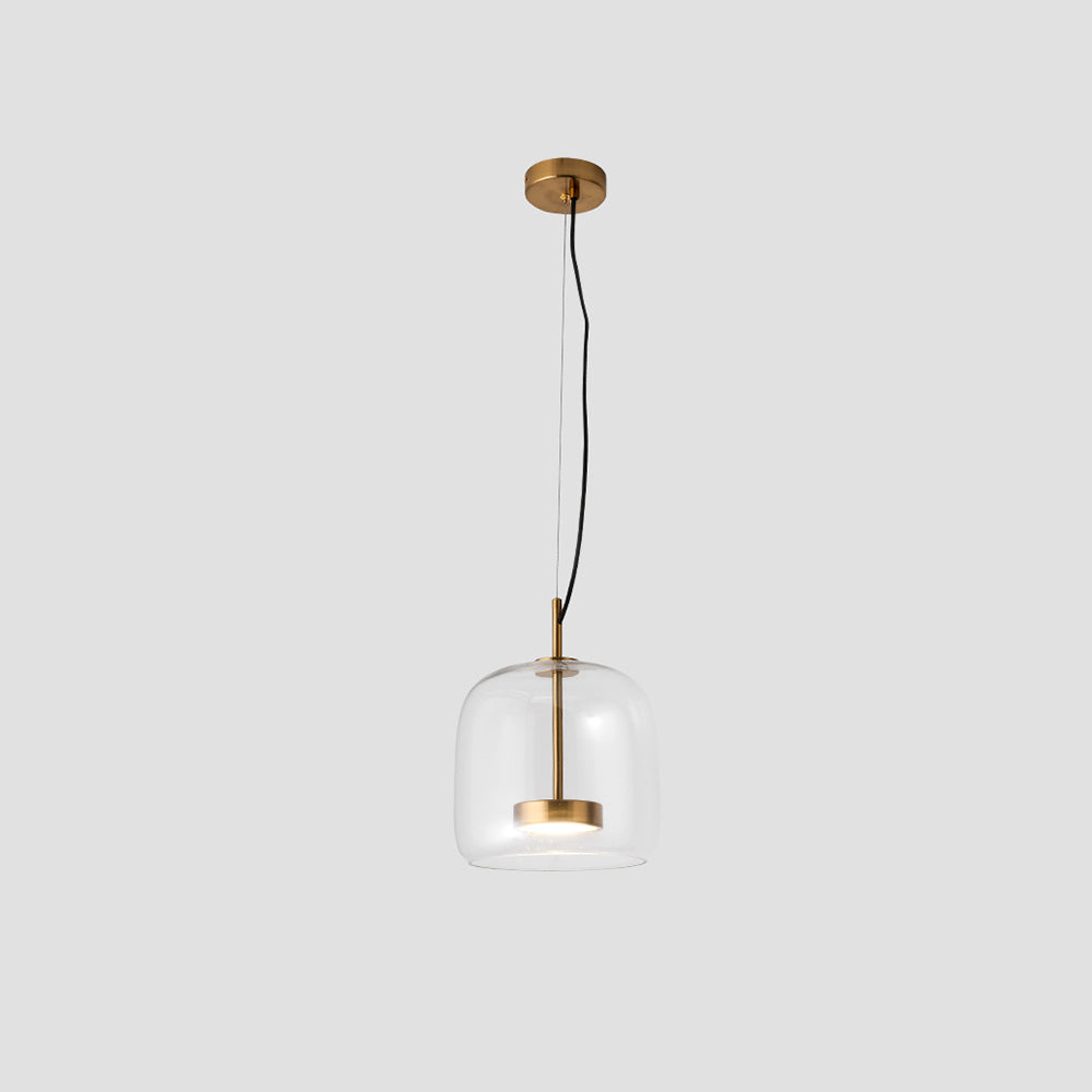 Retro Hanglamp Glas en Metaal Goudkleur LED Verlichting Slaapkamer Woonkamer Eetkamer Vintage Stijl Design | Sansoti