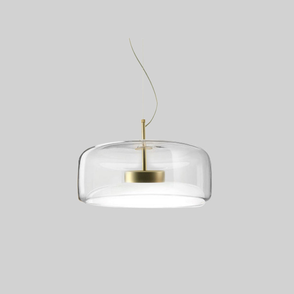 Retro Hanglamp Glas en Metaal Goudkleur LED Verlichting Slaapkamer Woonkamer Eetkamer Vintage Stijl Design | Sansoti